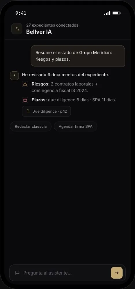 Asistente de IA en el móvil