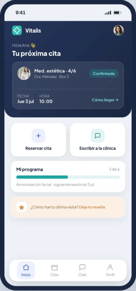 App de Vitalis para el paciente