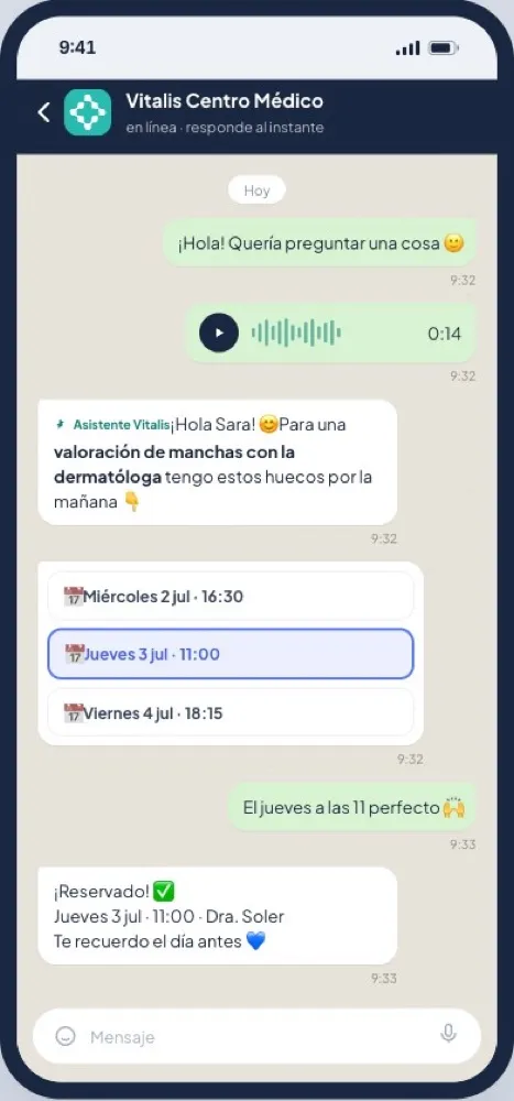 Comunicación por WhatsApp